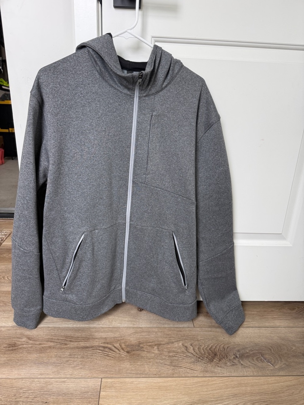 Men’s Lululemon Heather Gray Full-Zip Hoodie with Hood